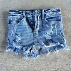 Kancan Ultra High Rise Denim Shorts Size 26
